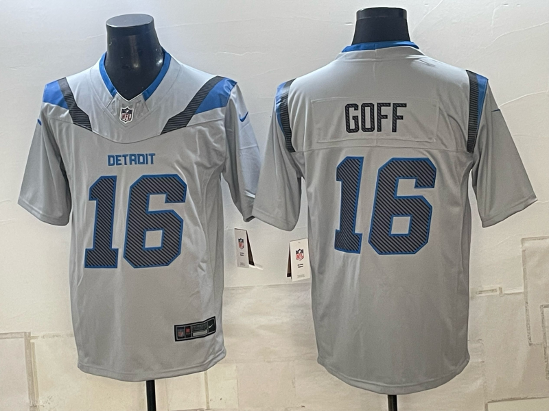 2026 Men Detroit Lions #16 Goff grey Nike Limited NFL Jersey 1025005->dallas cowboys->NFL Jersey
